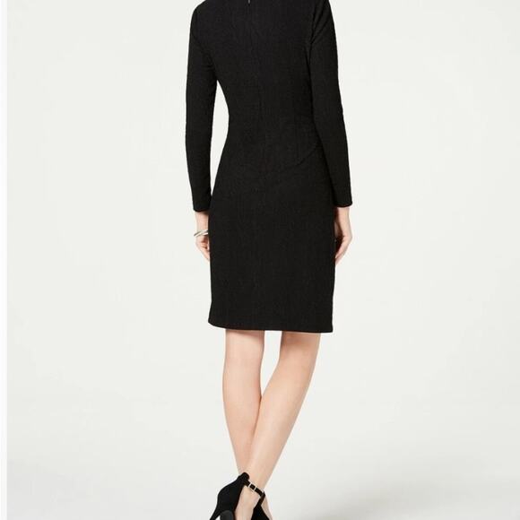 Jessica Howard Black Asymmetrical Ruched Dress - Picture 3 of 8